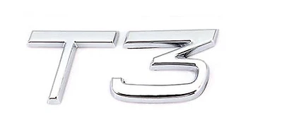 Para VOLVO T3 Plata Brillante Bota Trasera Emblema Pegatina Letra Insignia Foto 1 de 2