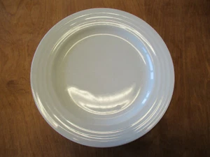 Crate and Barrel Portugal WHITE Dinner Plate 10 1/2" Rings 1 ea 7 available - Picture 1 of 3