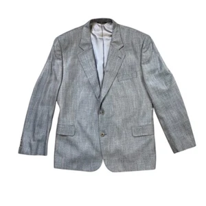 Jack Victor Blazer Mens 46 Shark Blue-Grey Viscose Single Breasted Lucawood - Picture 1 of 12