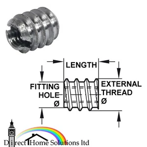 Manguito de tornillo Hafele con ranura para destornillador, rosca M6, para orificio Ø 7/9 mm, pasador - Imagen 1 de 6