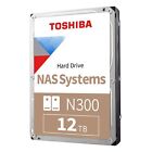 Toshiba 12TB N300 Internal Hard Drive – NAS 3.5 Inch SATA HDD Supports Up to 8 D