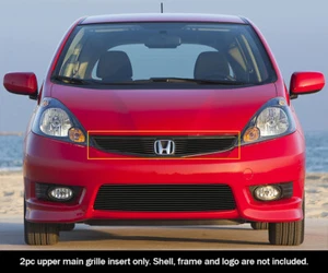 Fits 2012-2013 Honda Fit Sport Logo Show Upper Aluminum Black Billet grille - Picture 1 of 4