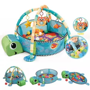 3 in1 Baby Krabbelmatte Krabbeldecke Spielmatte Spielbogen Erlebnismatte Kissen - Bild 1 von 9