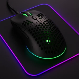 Lightweight Gaming Mouse Honeycomb Shell RGB XUNFOX XYH90 Free Postage - Picture 1 of 8