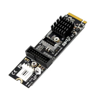 5Gbps Type-E USB 3.1 Front Panel Socket & USB 2.0 to NVME M-Key VL805 Adapter - Image 1 of 4