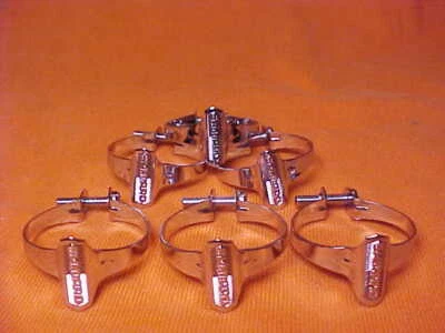 6 NOS Vintage Shimano Steel 1" BMX Bike Schwinn Bicycle Chrome Cable Clamps - Image 1 of 4