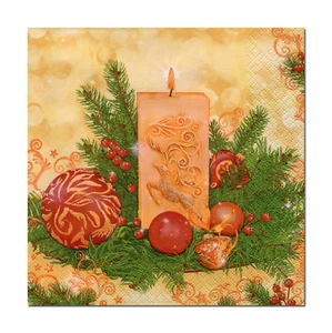 4 Motivservietten Servietten Napkins Weihnachten Weihnachtskerze Kerze (339) - Picture 1 of 2
