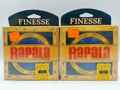 Línea de pesca premium Rapala Finesse 17 lb transparente y verde 440 yardas 0,015 de diámetro Foto 1 de 4