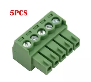 5PCS 5-Pin 300V KF2EDGK 3.5mm Pitch PCB Screw Terminal Block Connector Green - Picture 1 of 4