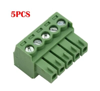 5PCS 5-Pin 300V KF2EDGK 3.5mm Pitch PCB Screw Terminal Block Connector Green - Image 1 of 4