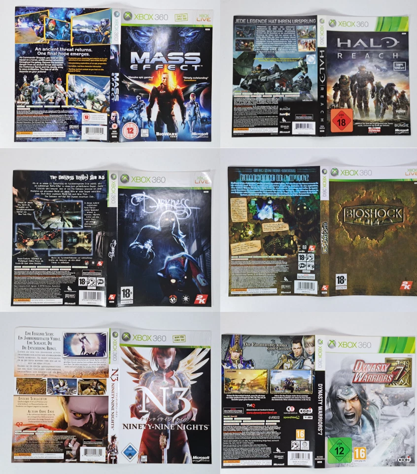 Xbox 360 COVER Einlagen Auswahl Game Spiele Sammler Hellboy / Halo u.A. - Bild 1 von 1