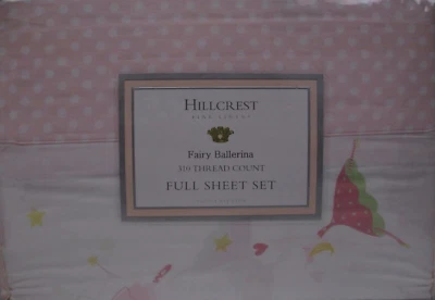 Hillcrest Niños Niñas Algodón Blanco Rosa BAILARINA DE HADAS Juego de Sábanas a Lunares-Completo Foto 1 de 4