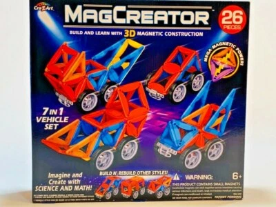 Cra Z Art 26 Pc Magcreator Set Building And Stacking Toys Age 6+ - Image 1 of 4