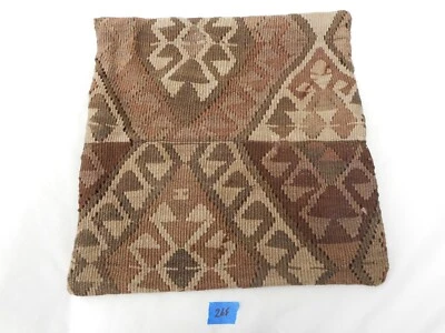 Funda de Almohada Kilim Única 16x16" Funda de Alfombra Kilim Cremallera Oculta Increíble Trabajo Foto 1 de 4