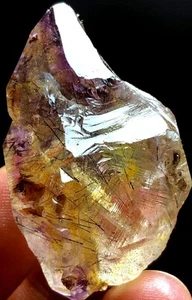 34 g 1 pieza grado diamante! Cristal de cuarzo amatista esquelético Super Seven L708 - Imagen 1 de 6