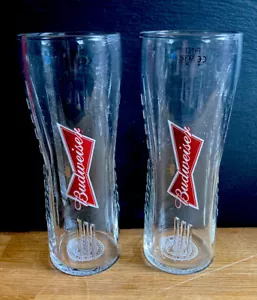 Set Of 2 x Budweiser Pint Glasses 20oz Brand New 100% Genuine CE Marked - Picture 1 of 2