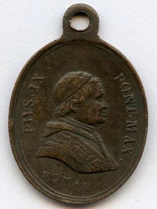 Vatican Religious Pope Pius IX Pendant Medal 29x20mm 5gr !!! - Picture 1 of 2