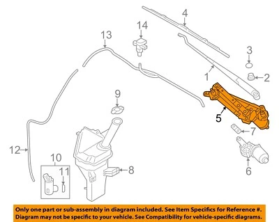 Оригинальная коробка передач двигателя стеклоочистителя ветрового стекла HYUNDAI 11-15 Elantra 981203X000 - Изображение 1 из 2