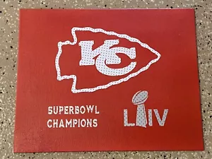 Handgefertigtes Kansas City Chiefs Super Bowl Champs Vinyl auf Leinwand 8 x 10 Kunstwerk - Bild 1 von 3