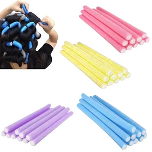 10pcs Hair Rollers Perm Rods Flexible Curlers Soft Tool Salon Styling - Picture 1 of 9