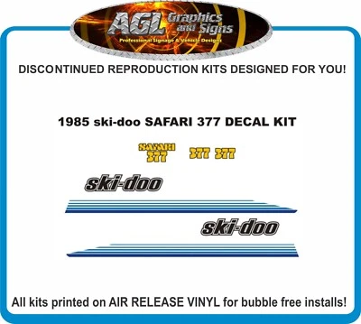 Kit de decalques de reprodução 1985 SKI-DOO SAFARI 377 - Imagem 1 de 4
