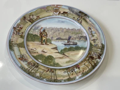 Placa de servicio de recuerdo antigua Hotel Jefferson St. Louis, MO Mississippi Valley Foto 1 de 4