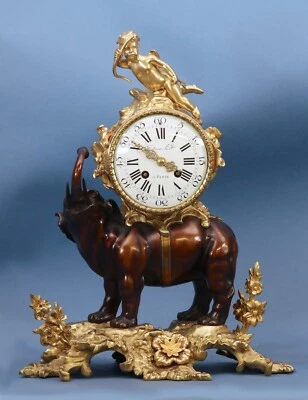 Late 19th Century French Elephant Mantle Clock. - Image 1 of 4