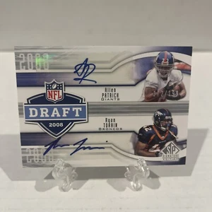 Ryan Torain Allen Patrick Auto 2009 SP Signature Edition Draft Year #DY-PT #/199 - Picture 1 of 5