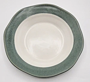 MICHAEL WAINWRIGHT Art Pottery Soup Pasta Bowl Sage Octagonal Rim 10" - Picture 1 of 3