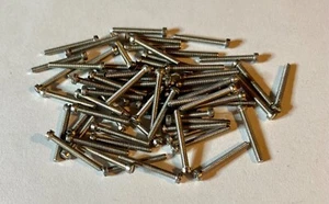 0-80 x 1/2" Fillister Head Slotted Machine Screws, 18-8 Stainless, Lot of 68 pcs - Picture 1 of 1