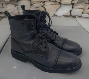 Bruno Magli Sonny Men’s Leather Boots, 9 M Black Made in Italy - Picture 1 of 7