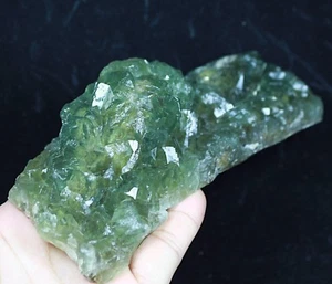 605g Natural beauty rare translucent green cube fluorite mineral specimen/China - Picture 1 of 10