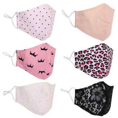 Cotone Maschera Bocca Protettivo Comprente Riutilizzabile Lavabili Confezione Di - Immagine 1 di 4