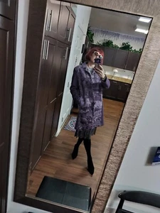 Purple wool cashmere coat size M - Picture 1 of 11