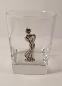 Set Of 4 Arthur Court Designs France Victoria Woman Golfer Whiskey Glasses - Picture 1 of 7