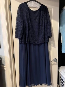 Roaman's Women's Plus Size 32 Lace Popover Dress - Picture 1 of 5