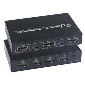 4K*2K KVM 2-in-1 kompatibel mit HDMI/Unterstützung Switch KVM USB HD 2 Host - Bild 1 von 8