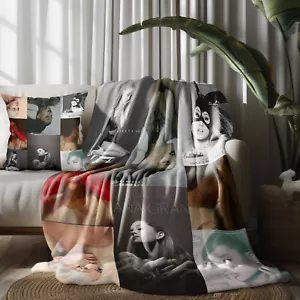 Ariana Grande Throw Coperta e Federa Set di 2,Regali per Ventilatori Flanella Morbida - Foto 1 di 6