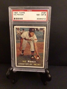 1957 Topps #167 Vic Power  Psa8 Centered 
