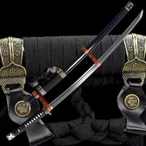 Real Fighting 9260 Resorte Acero Tachi Muy Afilado Full Tang Combat Blade Samurai - Imagen 1 de 9