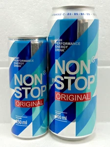 Non Stop Energy Drink Cans 250ml & 500ml Ukraine 2025 Full Lot of 2 Collectible - Picture 1 of 6