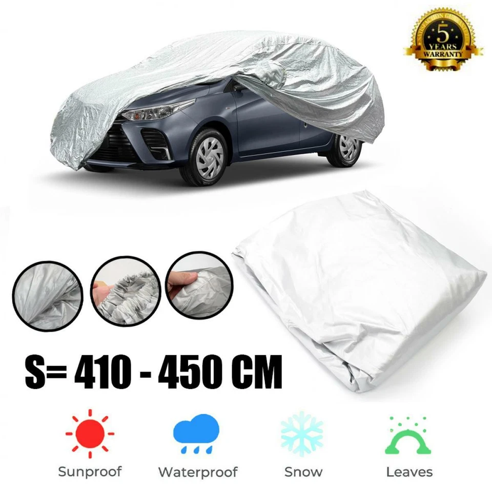 CUBIERTA COCHE SEDÁN PEQUEÑO VEHÍCULOS POPULARES PROTECCIÓN UV TALLA S UNIVERSAL IMPERMEABLE Foto 1 de 4