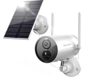 Acesee Solar Security Camera Wireless Outdoor, Solar Powered Outdoor WiFi Camera - Picture 1 of 15