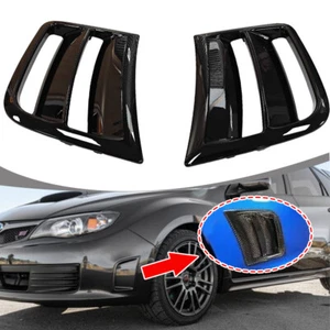 Gloss Black For Subaru STI WRX GRB Wagon 08-14 Front Bumper Side Air Vent Cover - Foto 1 di 11