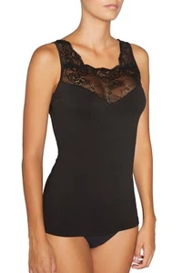 Ysabel Mora Thermal Tank Essential Vest Top With Lace Trim & Brushed Lining - Picture 1 of 9