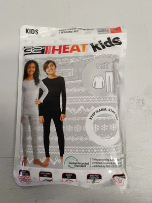 32 DEGREES HEAT NIÑOS-MANGA LARGA CUELLO REDONDO + LEGGING CONJUNTO CAPA BASE M 8/10 Foto 1 de 2