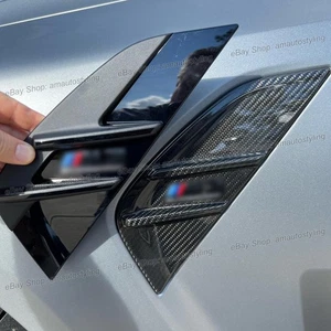 For BMW M3 G80 G81 Carbon Fiber Side Vent Trims Wing Fender Air Humidifier Gills - Picture 1 of 10