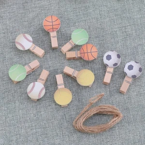 2 Packs Photo Folder Hanging Pegs for Pictures Cartoon Clips Wooden - Picture 1 of 11