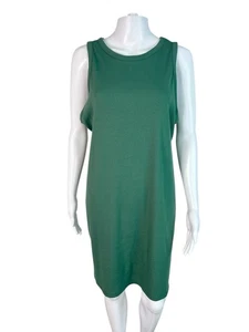 A New Day Women Tank Top Dress Green Knit Ribbed Stretch Above Knee Size XXL NWT - Picture 1 of 11