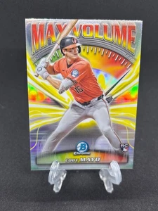 Bowman Chrome Coby Mayo Max Volume 2025 radiocontrol novato #MV-13 Orioles - Imagen 1 de 1